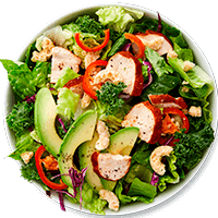 Salad with Avocado and Other Toppings